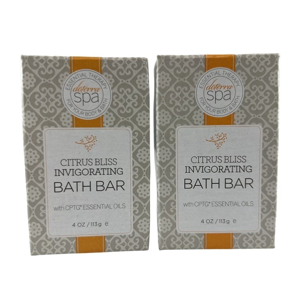 Doterra Spa 2 Citrus Bliss Invigorating Bath Bars 4 oz Essential Oils Oatmeal